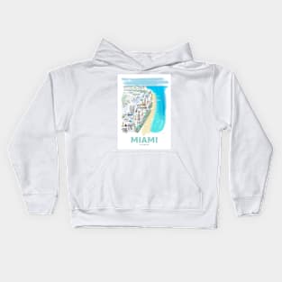 Miami Florida Art Kids Hoodie